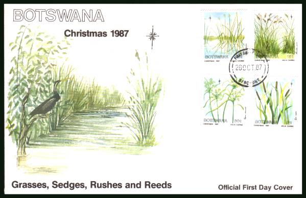 Christmas - Grasses and Sedges<br/>on an official illustrated First Day Cover