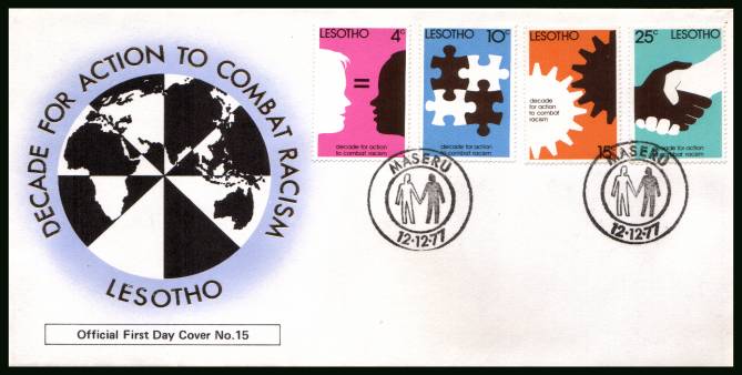 Decade for Action to Combat Racism<br/>on an unaddressed official illustrated First Day Cover
