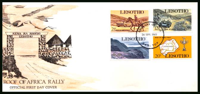Roof of Africa Car Rally<br/>on an unaddressed official illustrated First Day Cover