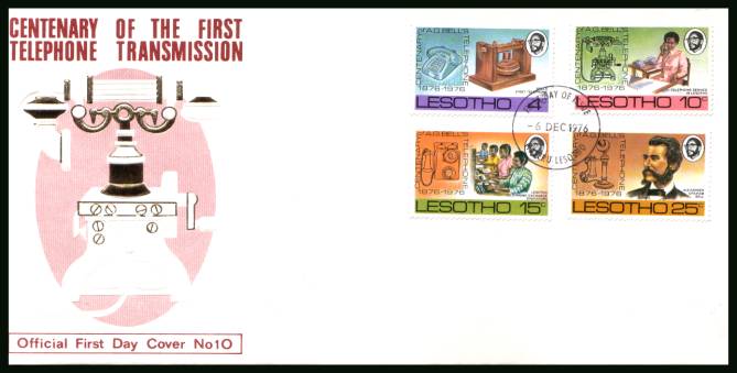 Telephone Centenary<br/>on an unaddressed official illustrated First Day Cover