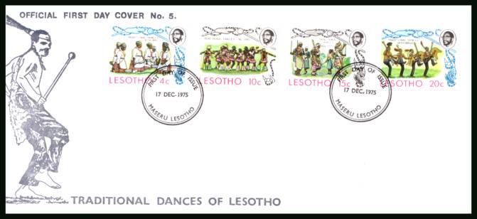 Traditional Dances<br/>on an unaddressed official illustrated First Day Cover