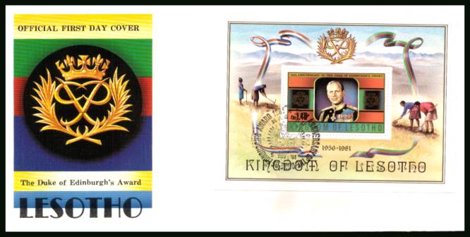 25th Anniversary of Duke of Edinburgh Award Scheme minisheet<br/>on an unaddressed official illustrated First Day Cover
