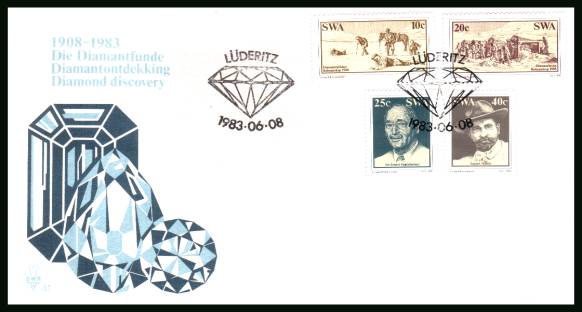 75th Anniversary of Discovery of Diamonds<br/>on an official unaddressed First Day Cover<br/>Cover number:41