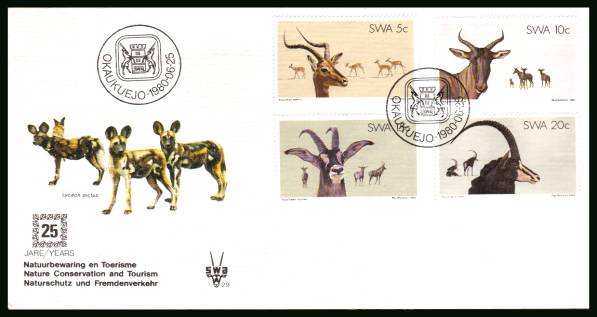 Nature Conservation and Tourism - Antelopes<br/>on an official unaddressed First Day Cover<br/>Cover number:29