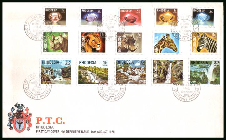 The complete definitive set of fifteen on an unaddressed official First Day Cover