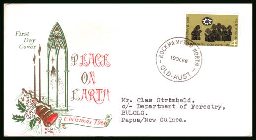 Christmas<br/>on a typed addressed First Day Cover