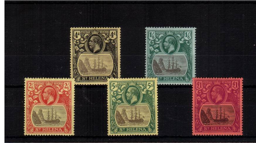 The ''Multiple Crown CA'' watermark set of five lightly mounted mint. A bright and fresh set.
<br/><b>QBQ</b>