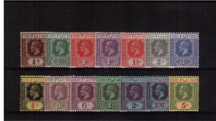 The ''Multiple Script'' watermark set of fourteen first hinge very, very lightly mounted mint. Most with just a trace of hinge.
<br/><b>QBQ</b>