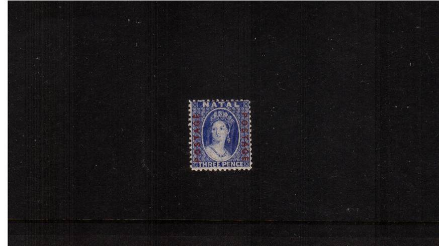 3d Bright Blue  overprinted on both sides ''POSTAGE''<br/>
A lovely lightly mounted mint bright and fresh stamp. 

<br/><b>QCQ</b>