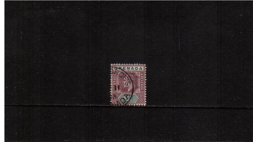 6d Dull Purple and Green - Watermark Crown CA<br/>
A stunning superb fine used single.