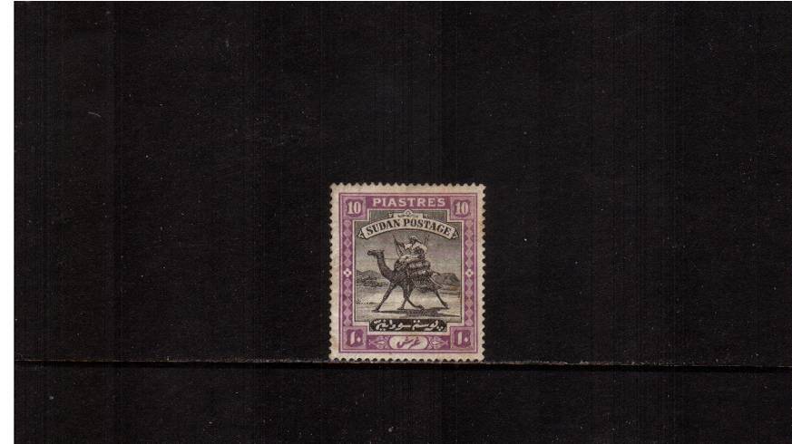 10p Black and Mauve - with Quatrefoil watermark.<br/>
A good mint example. SG cat 42.00