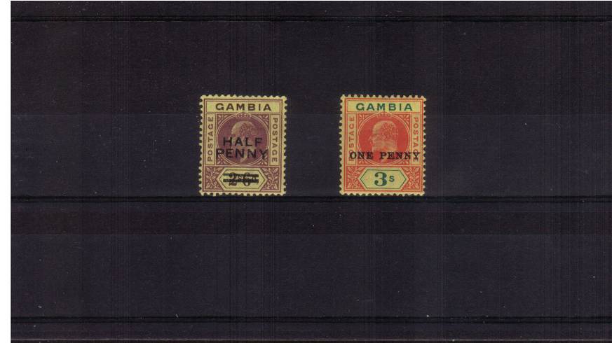 The surcharged set of two fine very lightly mounted mint. SG Cat 115
<br/><b>QFQ</b>