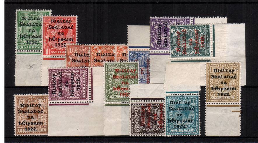 The THOM RIALTAS 5 line overprint set of fourteen superb unmounted mint with most being marginal or corner marginal examples. 



<br/><b>QGQ</b