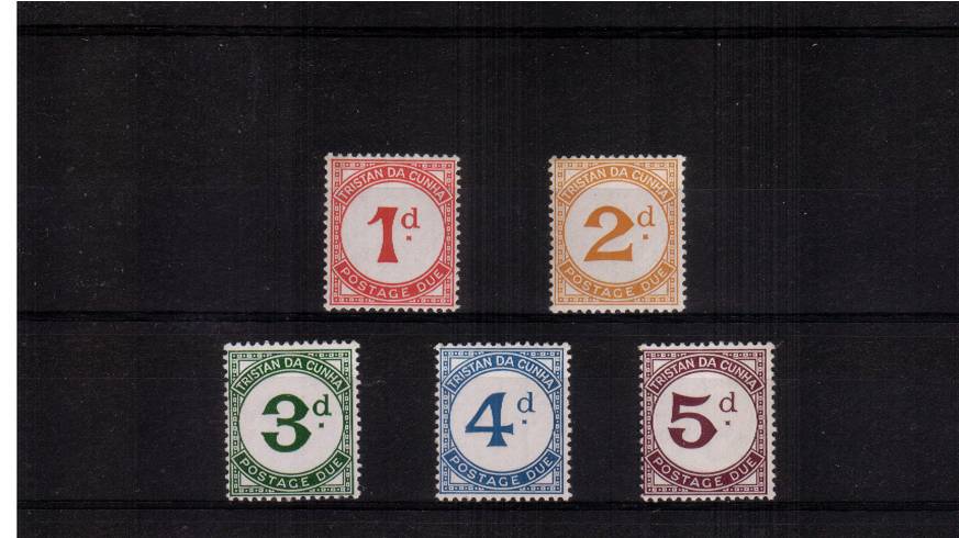Complete POSTAGE DUE set of five lightly mounted mint.