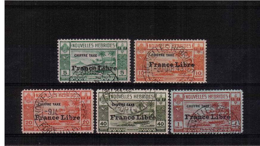 A superb fine used set of five each stamp with a selected correct cancel.
<br><b>QRQ</b>