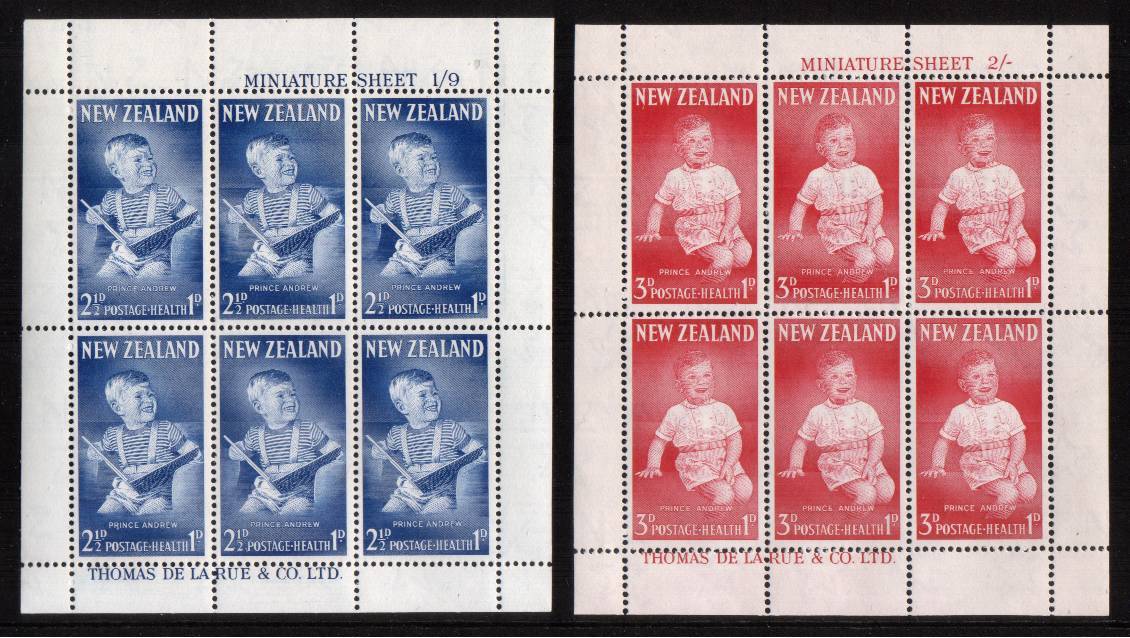 Health pair of sheets - Prince Andrew superb unmounted mint.<br/><b>QSQ</b>