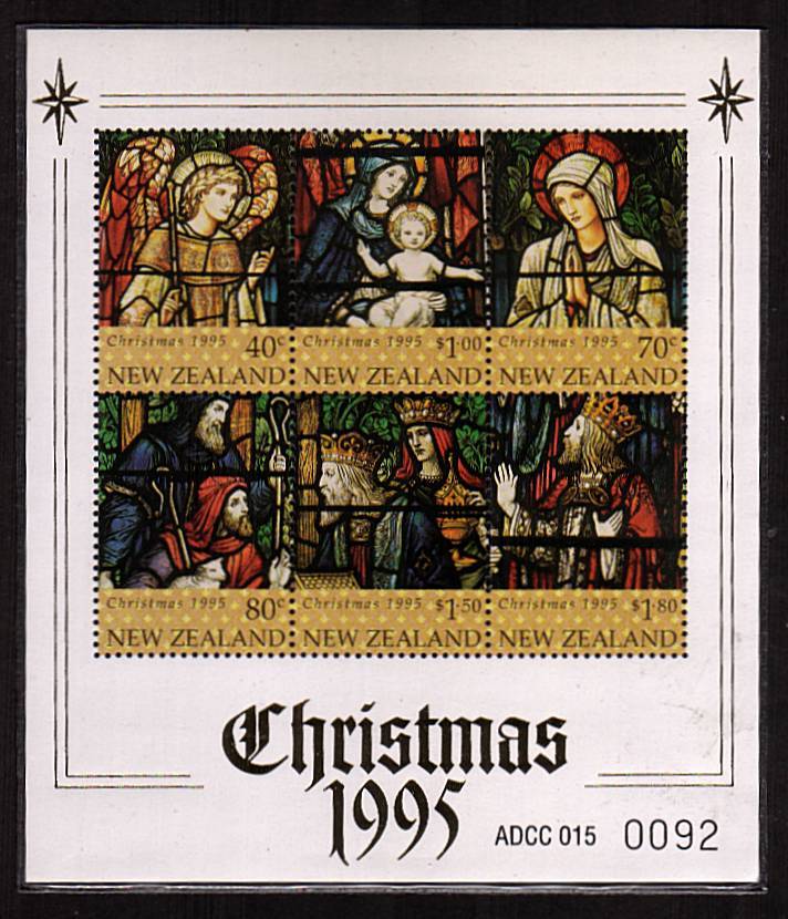 The rare, limited edition Christmas 1995 minisheet only issued in a pack costing NZ$115 superb unmounted mint in original plastic sleeve.<br/><b>QSQ</b>