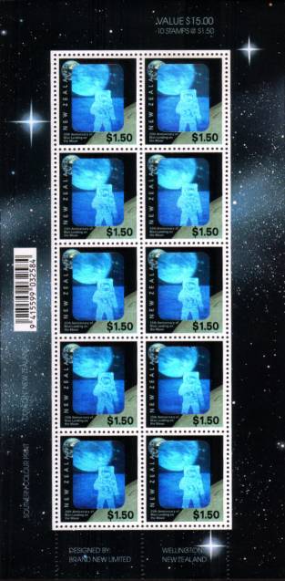 25th Anniversary of First Moon Landing<br/>
A superb unmounted mint special sheetlet of ten<br/><b>QSQ</b>