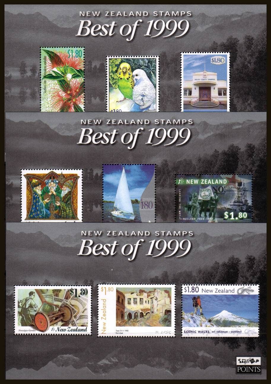 1998 - ''BEST OF 1999''<br/>
Set of three GIBBONS footnoted minisheets superb unmounted mint. <br/><b>QSQ</b>

