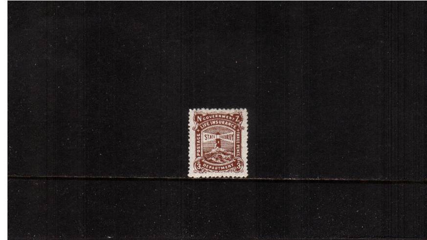 3d Brown-Lake - Perforation 14x15<br/>
A lovely bright and fresh very lightly mounted mint single. SG Cat 55