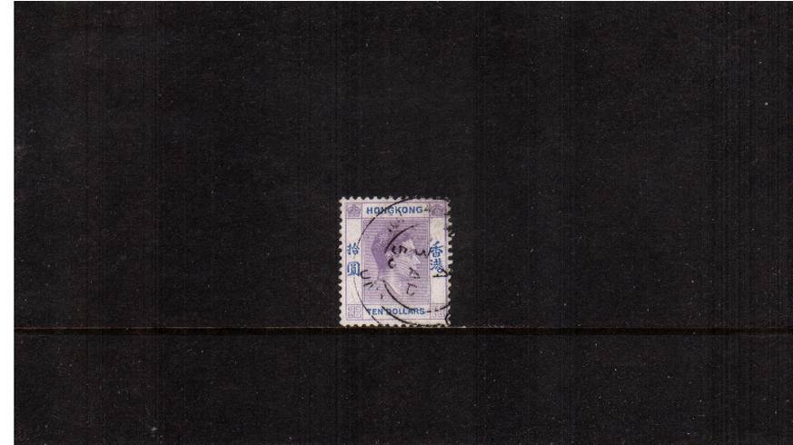 $10 Reddish Violet and Blue on Chalk surfaced paper<br/>
A superb fine used stamp cancelled with a double ring CDS.
<br/><b>QUQ</b>