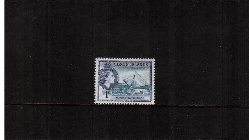 1c Turquoise and Slate-Violet<br/>
The better shade superb unmounted mint. SG Cat 23
<br/><b>UDX</b>