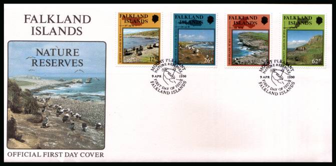 Nature Reserves and Sancturies set of four<br/>on a MOUNT PLEASANT  cancelled unaddressed official full colour First Day Cover
