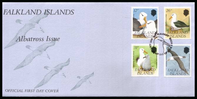 Black-Browed Albatross set of four<br/>on a MT PLEASANT cancelled unaddressed official full colour First Day Cover
