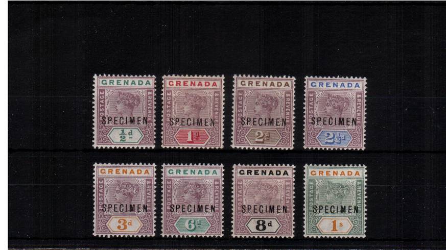 A fine and fresh lightly mounted mint set of eight overprinted ''SPECIMEN''.
<br/><b>UHU</b>