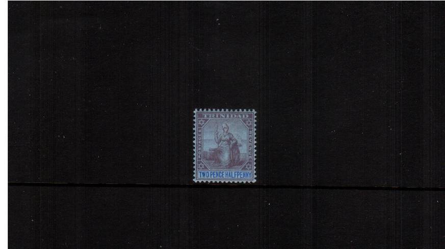 2d  Purple and Blue on Blue - Watermark Crown CA<br/>A fine very, very lightly mounted mint single with a feint trace of a hinge. Lovely!