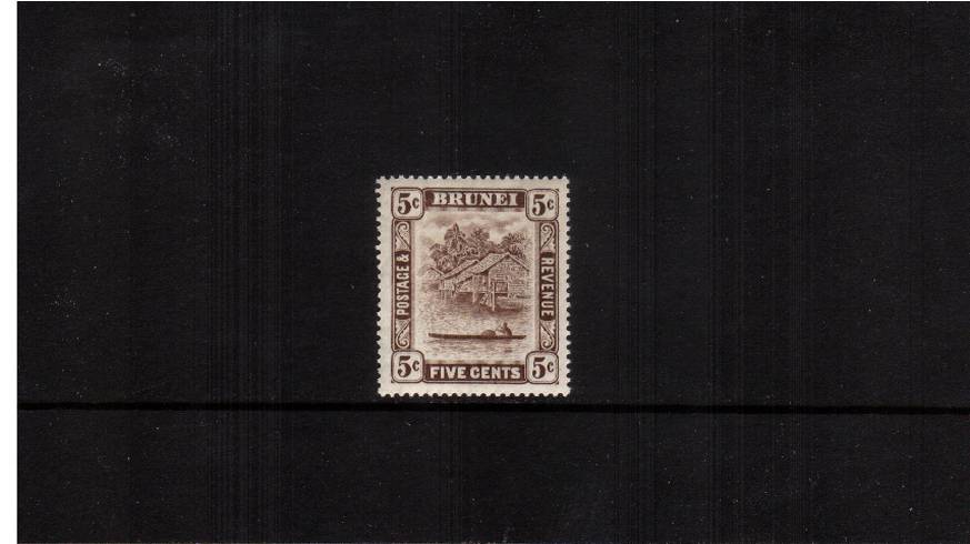 5c Chocolate<br/>A superb unmounted mint single. SG Cat for mounted 25 

<br/><b>QDX</b>
