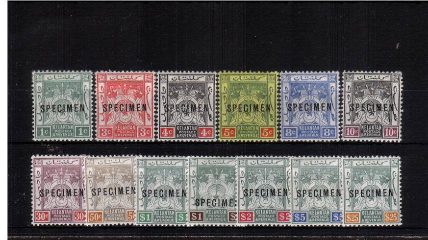 The Multiple Crown CA set of thirteen overprinted ''SPECIMEN'' lightly mounted mint. SG Cat 275
<br/><b>QGX</b>