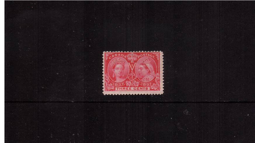 3c Carmine Queen Victoria Jubilee Issue<br/>
A fine lightly mounted mint single. SG Cat 13
<br/><b>QJX</b>