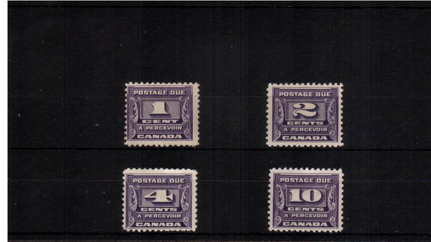 The POSTAGE DUE set of four mounted mint with the 1c with no gum. SG Cat 60
<br/><b>QJX</b>