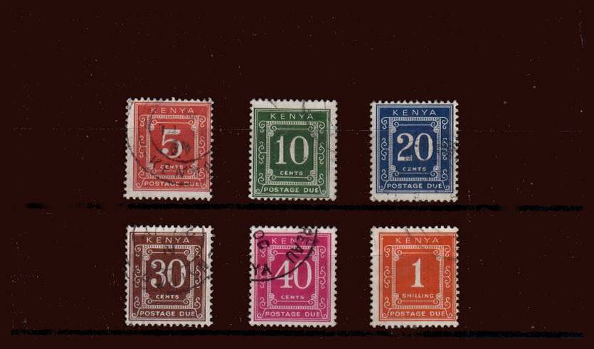 Postage Due - Perf 14x13 - set of six superb fine used.<br/>
The 1/- does have a short perf at foot reflected in the price.