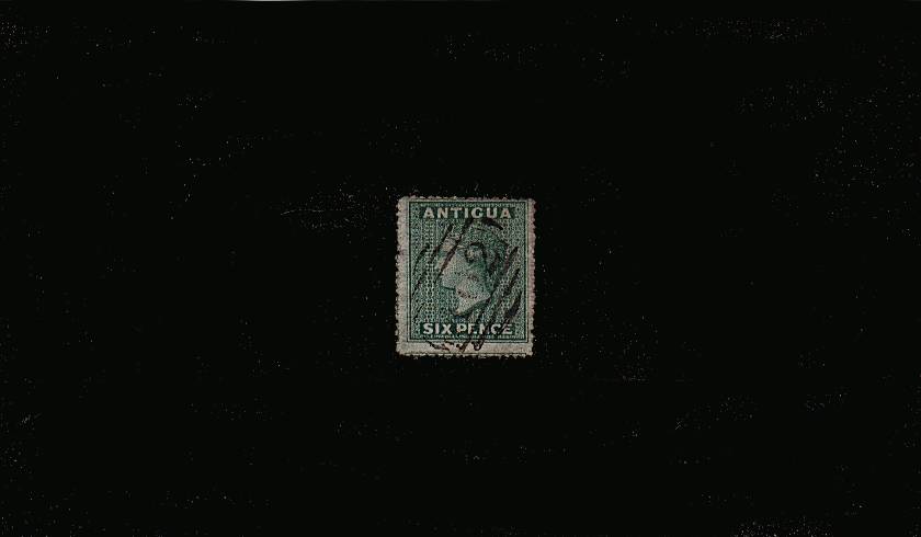 6d Blue Green - No Watermark - Rough Perf 14 to 16<br/>
A superb fine used single. SG Cat 550

<br/><b>QPX</b>
