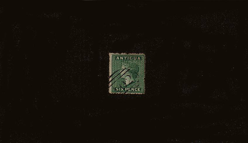 6d Dark Green - Watermark Small Star.<br/>
A very fine lightly used stamp. SG Cat 26
