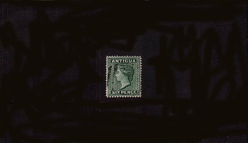 6d Deep Green - Watermark Crown CA - Perforation 14<br/>
A superb fine used single. SG Cat 120