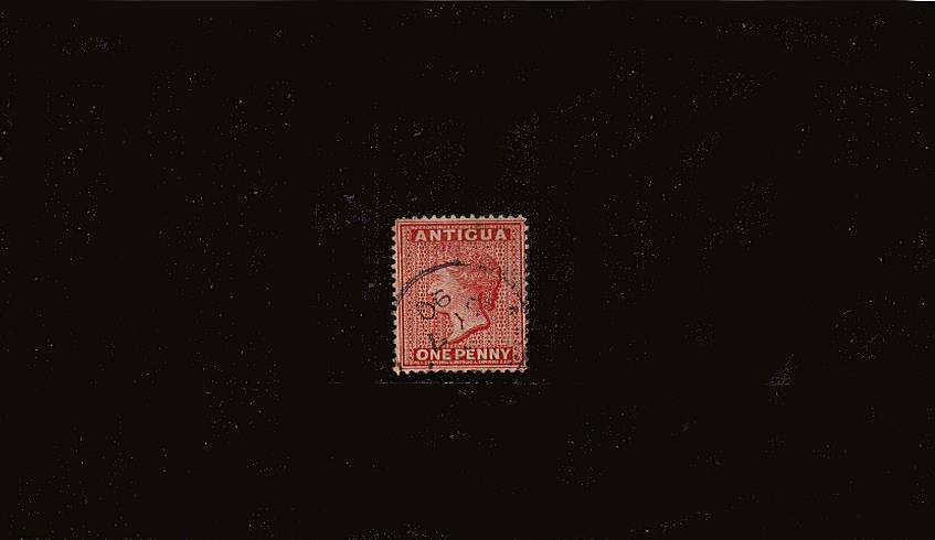 1d Rose - Watermark Crown CA - Perforation 14<br/>
A superb fine used single cancelled with a crisp CDS dated JY 7 90. SG Cat 12