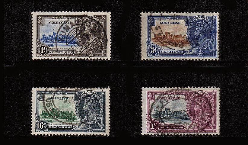 Silver Jubilee set of four superb fine used. SG Cat 75
<br/><b>SEARCH CODE: 1935JUBILEE</b>