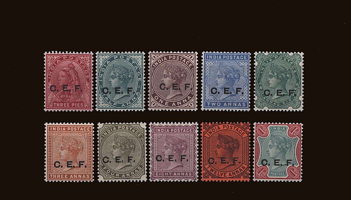 The first complete set of ten all superb unmounted mint.<br/>A stunning bright and fresh set seldom found unmounted! 
<br/><b>QQR</b>