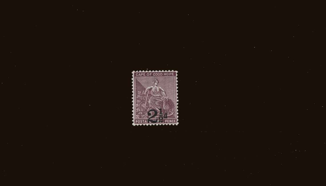 2½d on 3d Pale Magenta<br/>
A fine lightly mounted mint single.<br/><b>QQS</b>