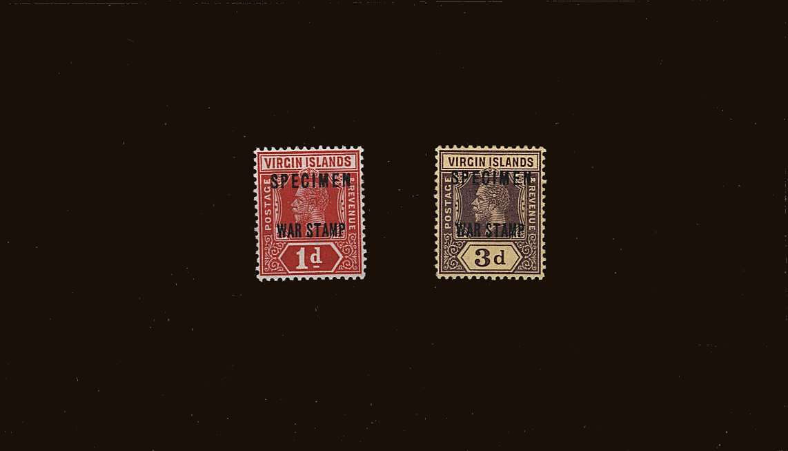 The ''WAR TAX'' set of two overprinted ''SPECIMEN'' lightly mounted mint.
<br/><b>QQU</b>