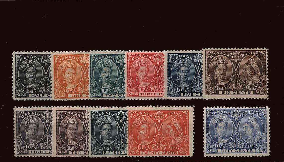 ''Queen Victoria Jubilee Issue''<br/>Set of eleven to the 50c value all superb unmounted mint.<br/>SG Cat for mounted mint £973
<br><b>QQY</b>
