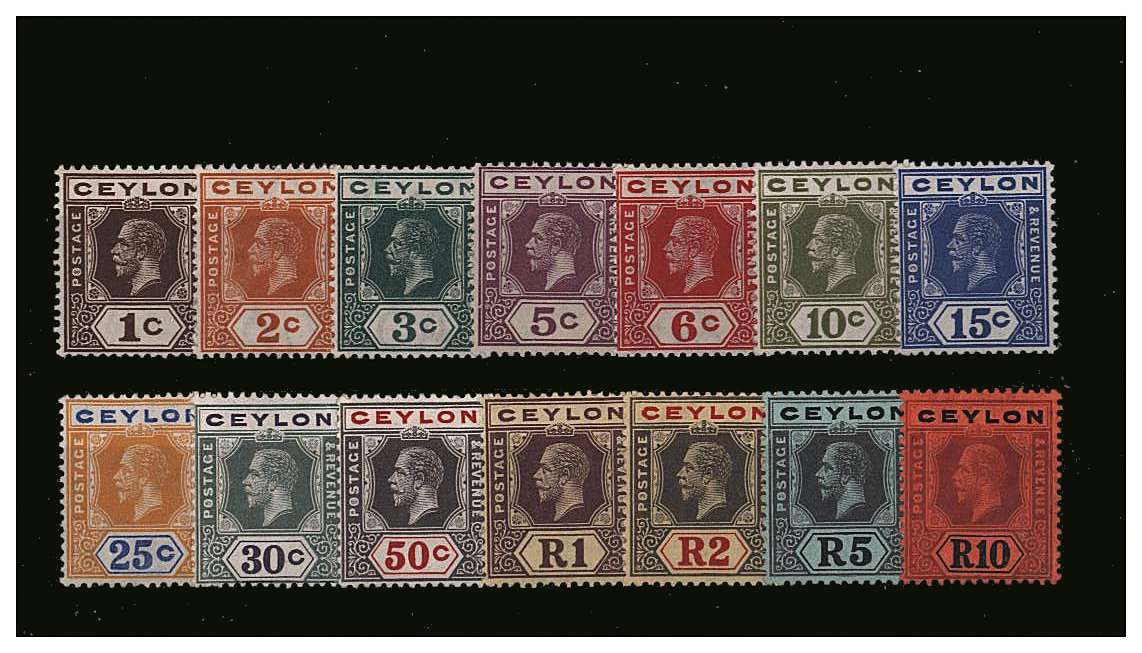 The Multiple Crown CA watermark set of fourteen lightly mounted mint.
<br/><b>QQV</b>