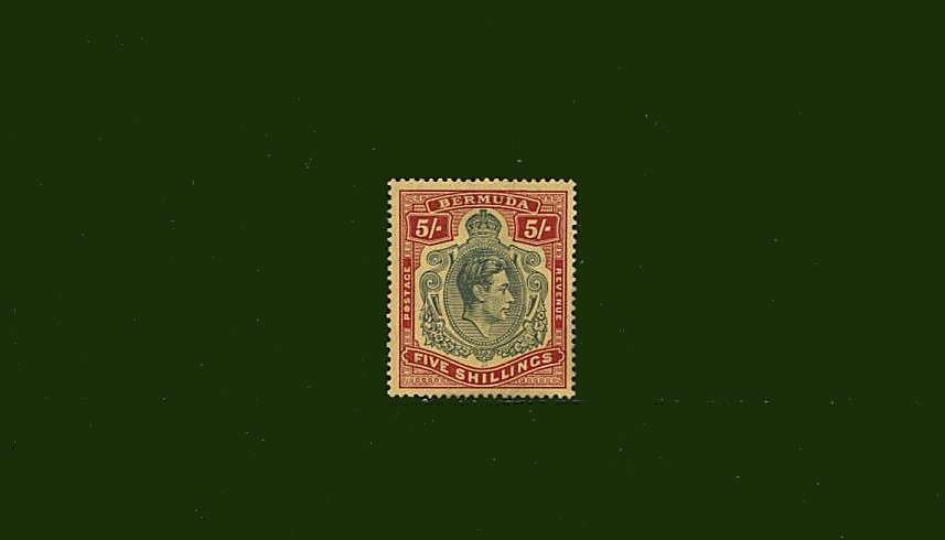 5/- Green and Red on Yellow<br/>
A lightly mounted mint single.
<br><b>BBG</b>