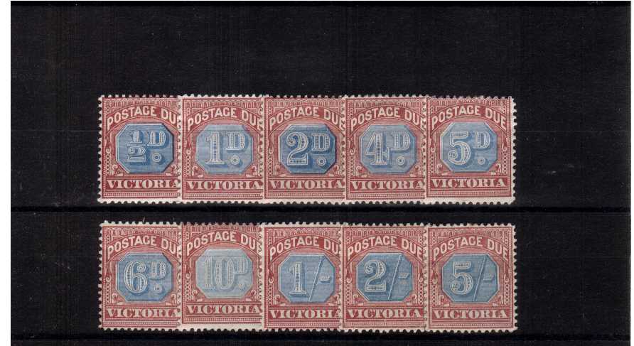 VICTORIA STATE - Postage Due set of 10 in fine mounted mint condition