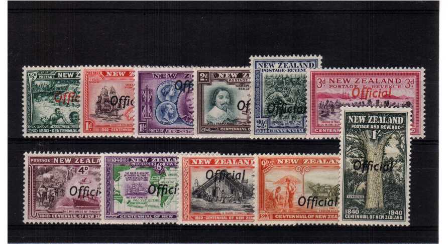 The ''OFFICIALS'' set of eleven superb unmounted mint.