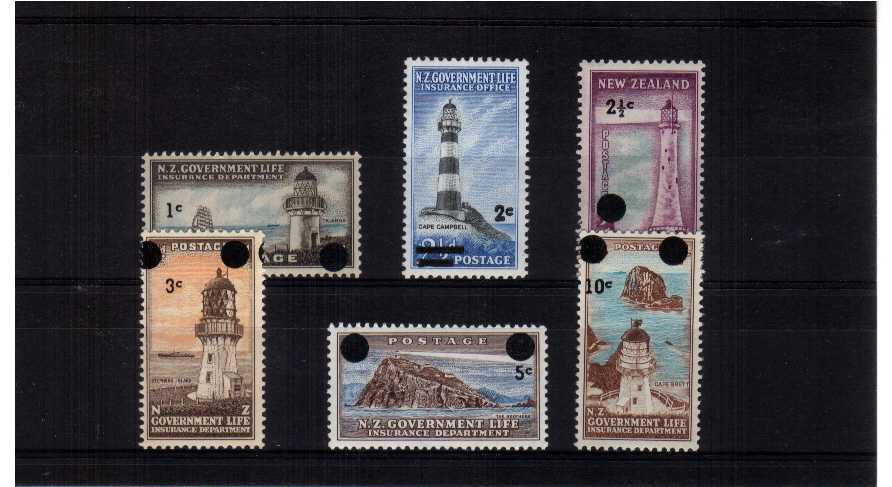 lighthouses - Superb unmounted mint set of six.