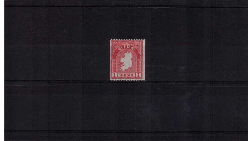 1d Carmine - From Coils - Perforation 14 x Imperforate fine lightly mounted mint.